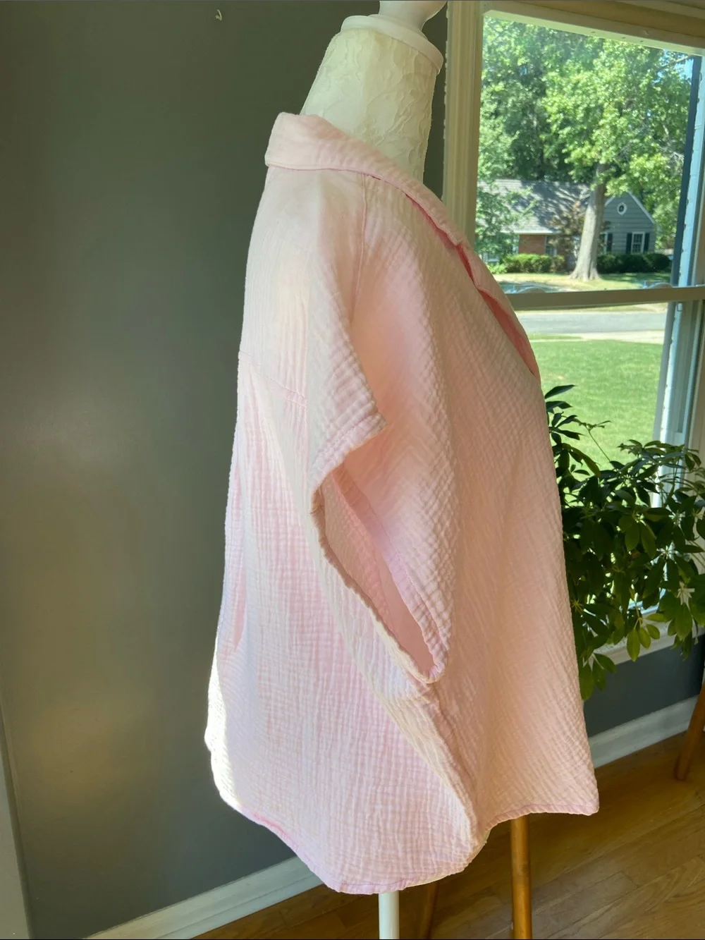 beachlunchlounge Lexi Gauze Top in Pale Pink